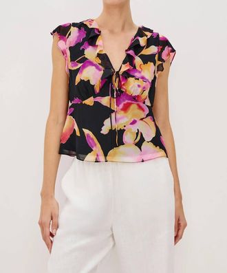 Rails Carmine Chiffon Ruffles Top In Dusk Orchid
