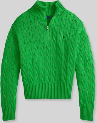 Polo Ralph Lauren Troyer mit Zopfstrickmuster in Hellgruen, Gr&ouml;&szlig;e XXL