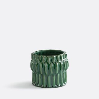 La Redoute Interieurs Bloempot van reli&euml;fkeramiek, diameter 13,5 cm, KYRIA