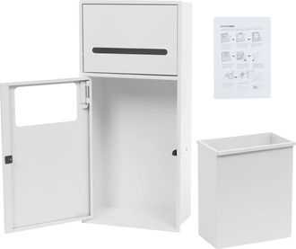 OEM Cubo De Basura, Acero Inoxidable, Dise&ntilde;o Que Ahorra Espacio, Blanco