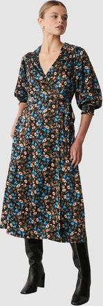 Finery Kiera Floral Midi Dress in Ditsy Floral at Nordstrom, Size 14