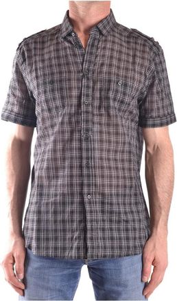 Neil Barrett Shirt - Heren - Korte mouwen Overhemden - Grijs - 2XS - Overhemden