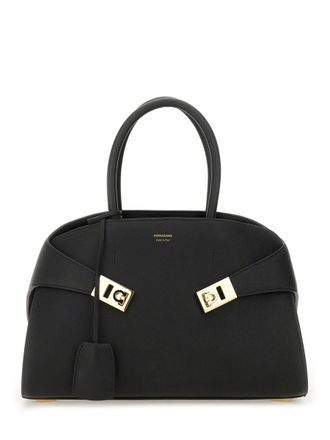 Ferragamo Womens Tote Bag Hug Black Handbags Hand