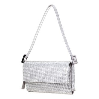 Benedetta Bruzziches Vittissima la petite bag - Dames - Schoudertassen - Grijs - ONE Size - Satijn - Tassen