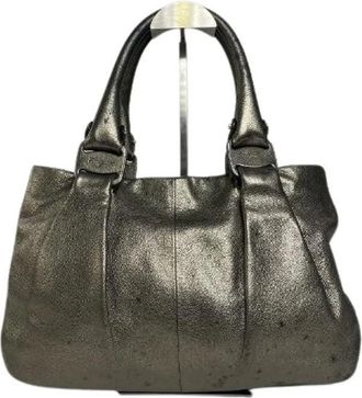 Ferragamo Pre-owned Handbags, female, Gray, Size: ONE SIZE Pre-owned Handbag