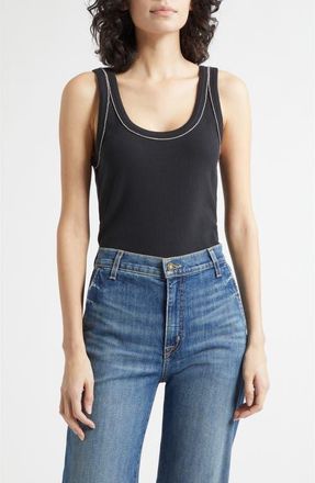 Cinq &agrave; Sept Wilma Crystal Embellished Tank in Black at Nordstrom, Size X-Small