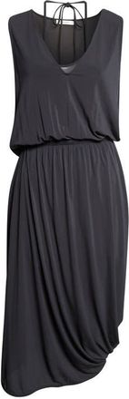 Christophe Lemaire Layered Draped Crepe Jersey Dress in Charcoal at Nordstrom, Size X-Large