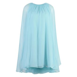 Max Mara Party Dresses, female, Blue, Size: 2XS Footing Flared Dress