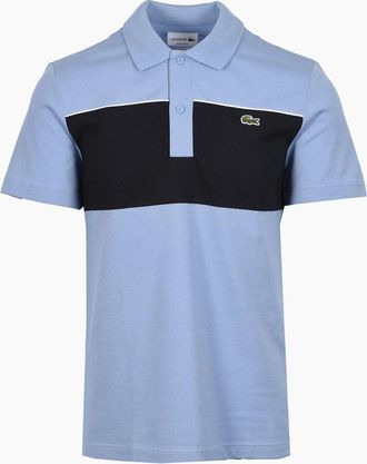Lacoste Mens LACOSTE COLOUR BLOCK POLO SHIRT BLUE/NAVY - Size: 42