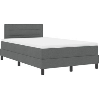 vidaXL Vidaxl - Box Spring Bed with Mattress Dark grey 120 x 190 cm Fabric