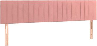 vidaXL Cabeceros 2 Unidades De Terciopelo Rosa 90x5x78/88 Cm Vidaxl