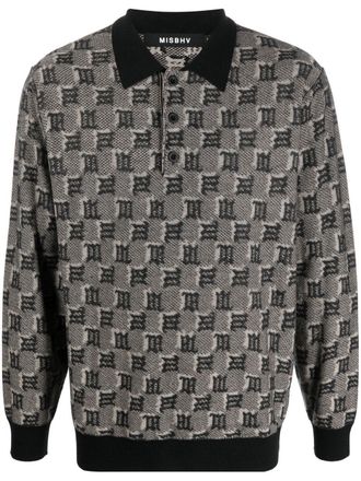Misbhv Maglione con effetto jacquard - Nero