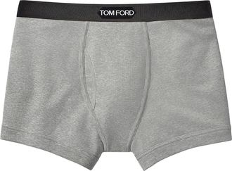 Tom Ford Grey Cotton Boxer With Logo Man