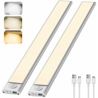 Elle Luz De Armario Con Sensor De Movimiento Para Interiores De 30 Cm, Tira De Luz Led Inal&aacute;mbrica Para Cocina, Luz Para Armario De 6000 K Con 3 Modos De I