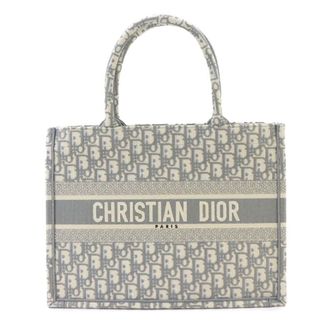 Dior Gray Canvas Handbag Tote Bag (Pre-Owned)