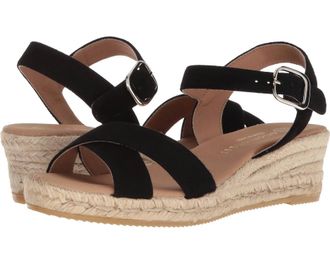 Eric Michael Womens Ashley Espadrille Wedge Sandals In Black