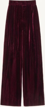 Valentino Sabl&eacute; Velvet Trousers Woman MAROON 38