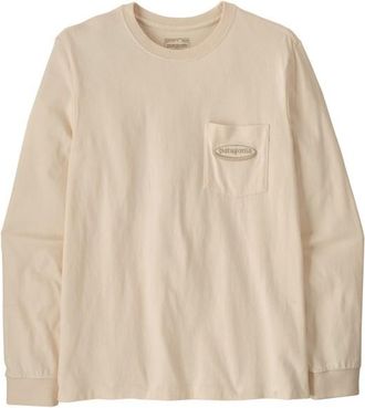 Patagonia L/S MW 95 Oval Logo Pocket Tee Longsleeve f&uuml;r Herren | beige
