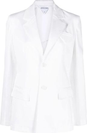 Bottega Veneta Single-Breasted Cotton Blazer, Brand Size 40 (US Size 8)