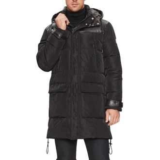 Karl Lagerfeld Heren, Mantels, Zwart, Maat: 2XL Leer