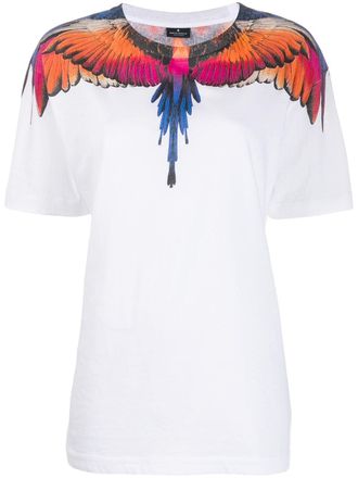 Marcelo Burlon Wings print relaxed fit T-shirt - women - Cotton - S - White