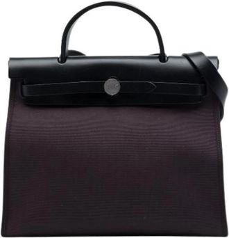 Herm&egrave;s Pre-owned Herbag Zip 31 - Dames - Vintage Handtas - Paars - ONE Size - Leer - Vintage