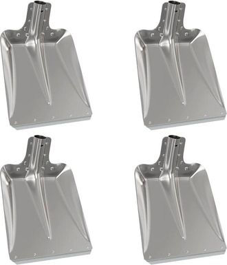 vidaXL Cabeza De Pala 4 Pcs Plateado 43 X 32,5 Cm Aluminio Vidaxl