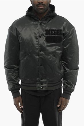 Diesel Nylon Bomber Jacket J-BULC-78 with Embossed Logo size Xxl
