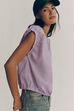 Pilcro 100% European Linen Zip Front Blouse