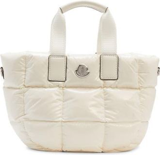 Moncler Mini Caradoc Puffer Tote in Silk White at Nordstrom