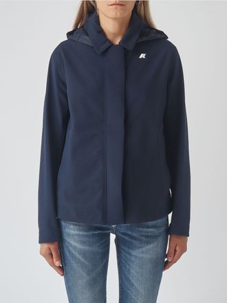 K-Way Bleizou Hooded Waterproof Nylon Jacket with Contrast Logo