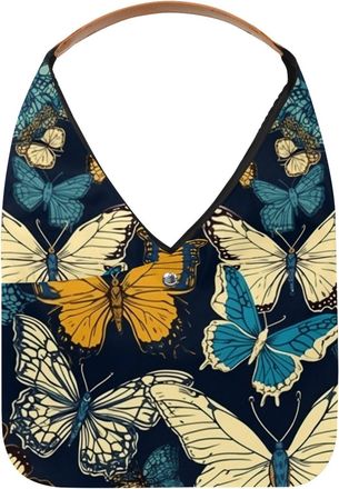 Generic Butterfly Reusable Lightweight Grocery Bags - Foldable Into Compact Pouch, Washable & Sturdy, Multipurpose for Shopping and Travel