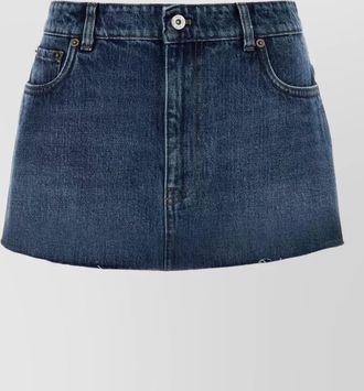 Miu Miu casual mini skirt frayed hem