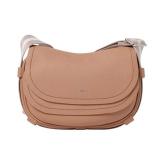 Coccinelle Cross Body Bags, female, Beige, Size: ONE SIZE Leather Saddle Bag