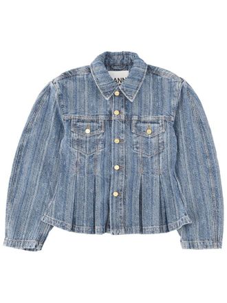 Ganni Organic Cotton Denim Jacket - Blue
