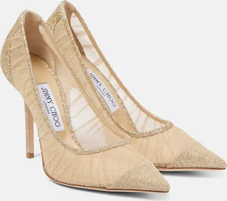 Jimmy Choo London Love 100 glitter pumps