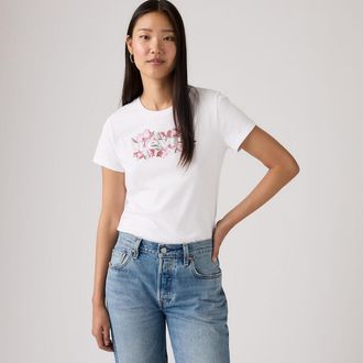 Levi's T-shirt met korte mouwen, ronde hals en logo