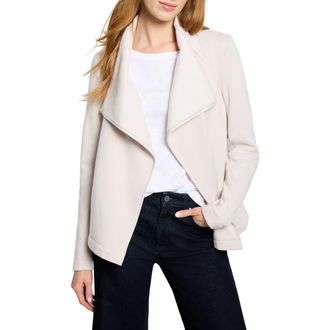 Nic+Zoe Lounge Around Moto Jacket in Sugar Cookie at Nordstrom Rack, Size Xx-Large