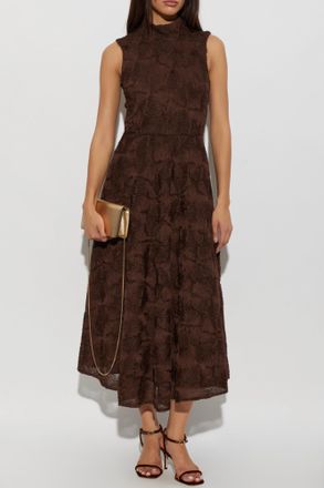 Rotate Floral Print Dress, Womens, Brown