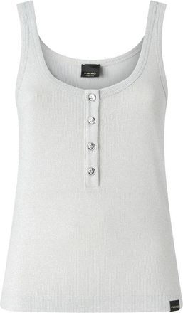 Pinko Trendy Mouwloze Top - Dames - Tops zonder mouwen - Grijs - M - Katoen - Tops