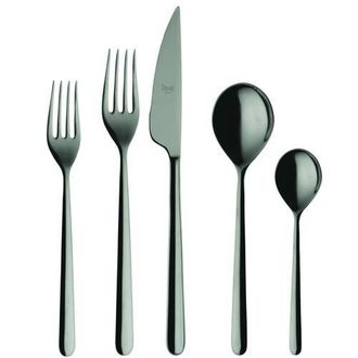 Mepra Linea Flatware Set - 20 Pieces in Black Gold at Nordstrom