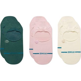 Stance Icon Assorted 3-Pack No Show Socks in Teal at Nordstrom, Size Medium