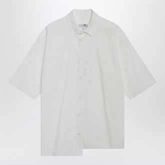 Maison Margiela Two Tone Cotton Poplin Shirt