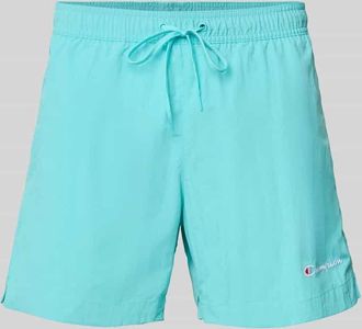 Champion Regular Fit Badehose mit Label-Stitching in Aqua, Größe XXL