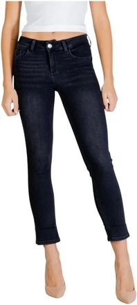 Liu Jo Jeans met zakken met rits- en knoopsluiting aan de voorkant - Dames - Cropped Jeans - Zwart - W30 L28 - Katoen - Jeans