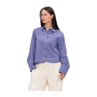 Envii Dames, Blouses & Shirts, Blauw, Maat: XS Katoen