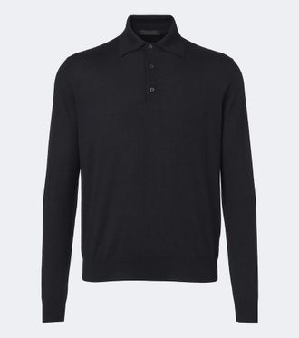 Prada Pullover polo in cashmere e seta