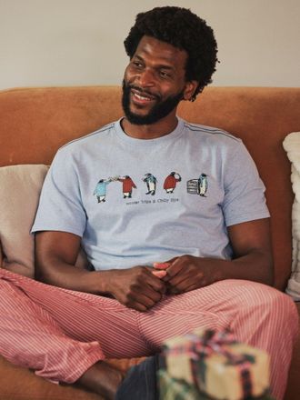 Fat Face FatFace Light Vintage Blue Chilly Sips Graphic T-Shirt