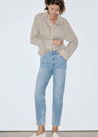 Mango Jeans Newmom comfort vita alta blu medio - Donna - 36 - MANGO