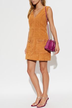Ulla Johnson Suede Dress Sloane, Womens, Orange